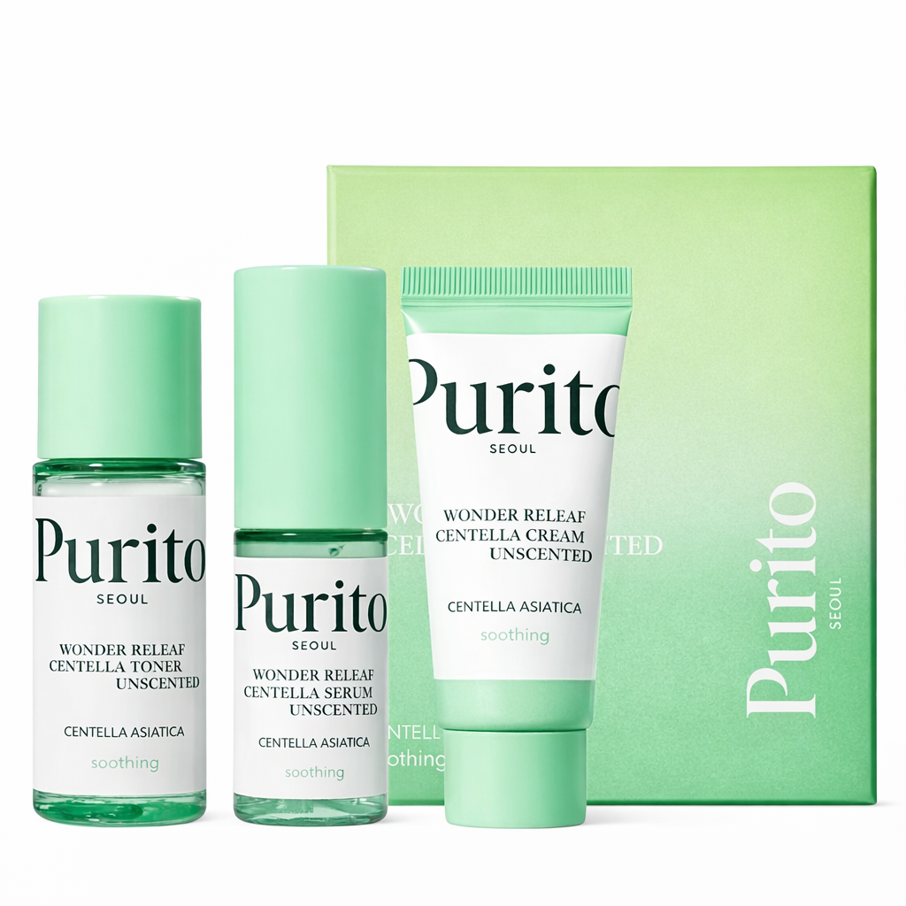 Purito Wonder Releaf Centella Mini Kit Unscented 3 pièces