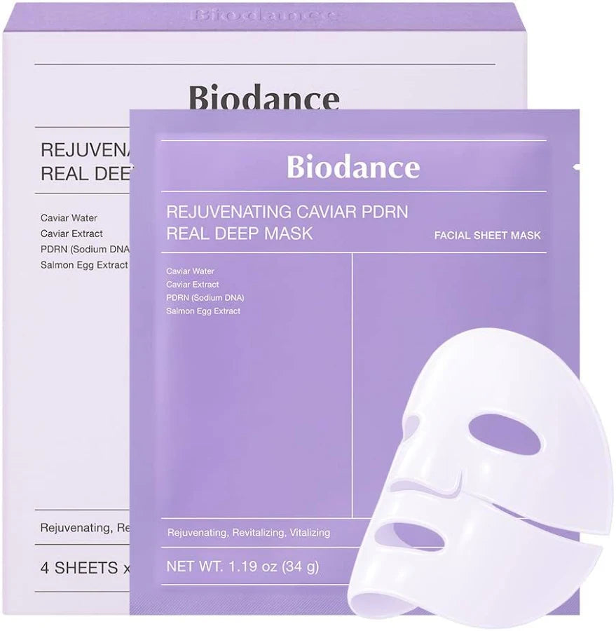 Masques Biodance Rejuvinating Caviar PDRN Real Deep Masque rajeunissant x4 pièces