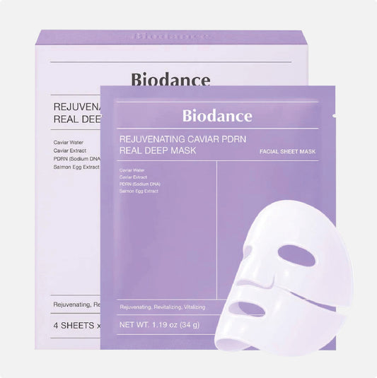 Masques Biodance Rejuvinating Caviar PDRN Real Deep Masque rajeunissant x4 pièces
