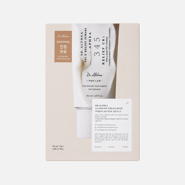 Dr. Althea 345 Relief Cream Mask Box, 4 masques
